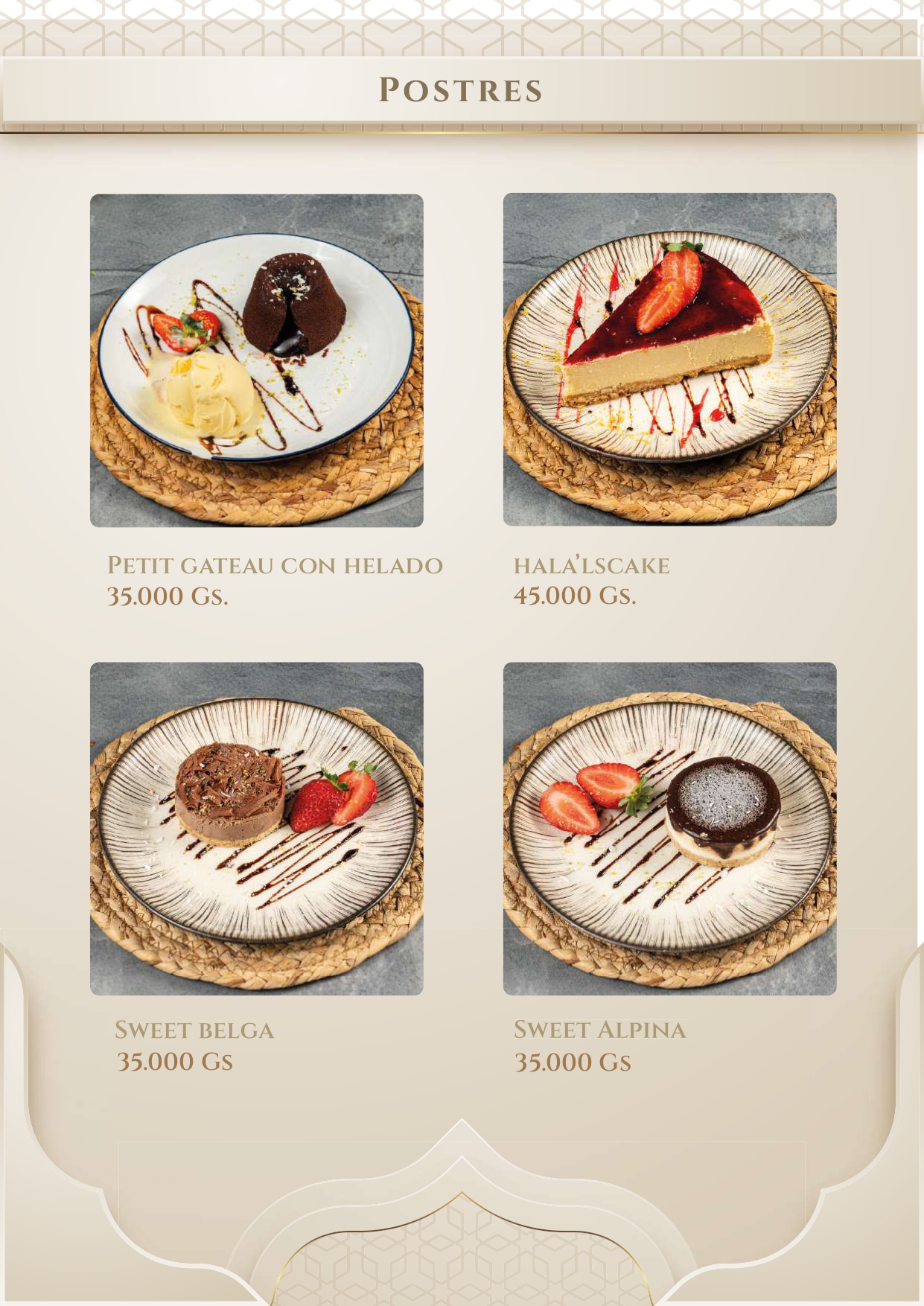 Portada del Menú Halal's